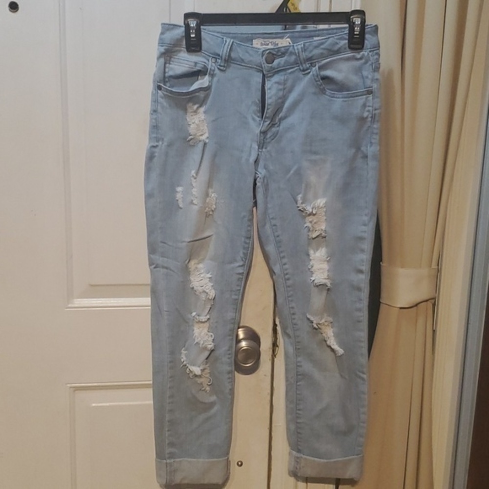 Wild Blue Denim Leggings Size 3